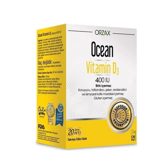 Витамин D3 400 МЕ 130 доз капли Ocean Оrzax