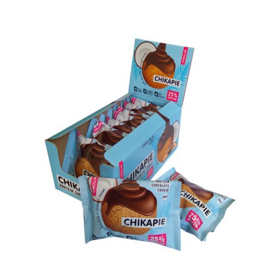 Протеиновое печенье Chikalab в шоколаде без сахара - Кокос с начинкой Bombbar