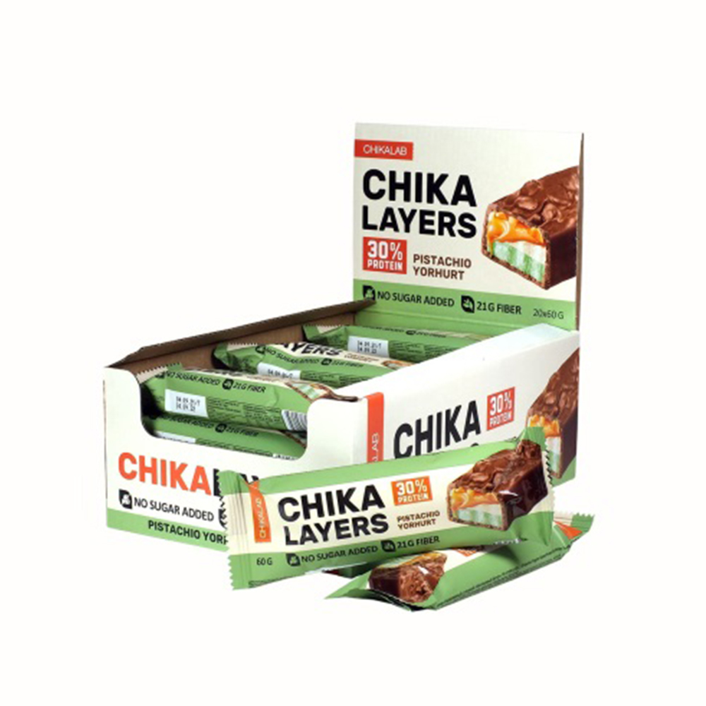 Протеиновый батончик Chikalab – Chika Layers - Pistachio Yogurt BOMBBAR