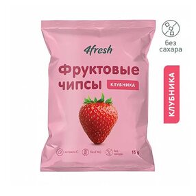 Чипсы фруктовые "Клубника" 4fresh FOOD